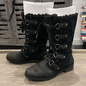 Sorel Emelie Lace Black Boots
